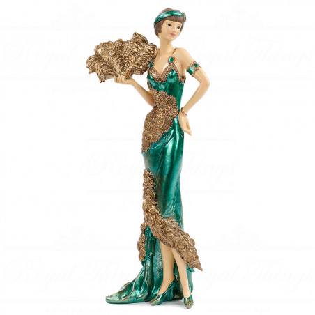 Art Deco Gatsby Lady Grön/guld